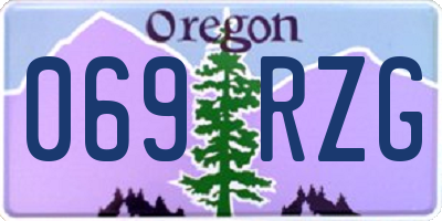OR license plate 069RZG