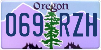 OR license plate 069RZH