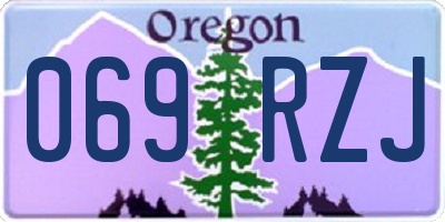 OR license plate 069RZJ