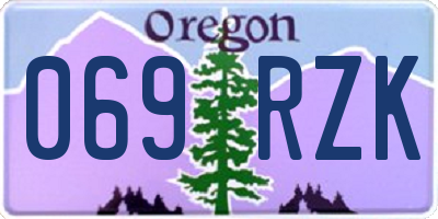 OR license plate 069RZK