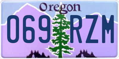 OR license plate 069RZM
