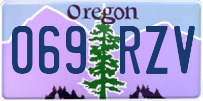 OR license plate 069RZV