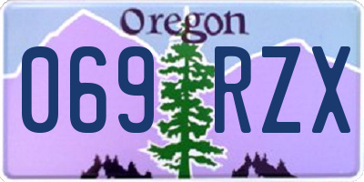 OR license plate 069RZX