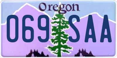 OR license plate 069SAA