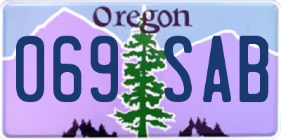 OR license plate 069SAB