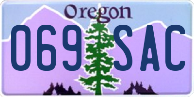 OR license plate 069SAC