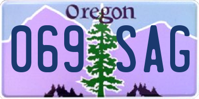OR license plate 069SAG