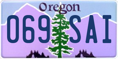 OR license plate 069SAI