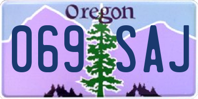 OR license plate 069SAJ