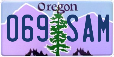 OR license plate 069SAM