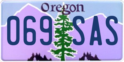 OR license plate 069SAS