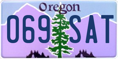 OR license plate 069SAT