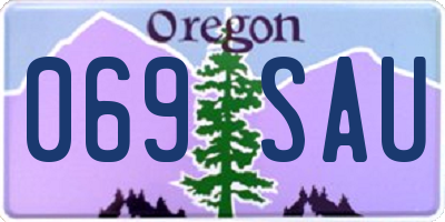 OR license plate 069SAU