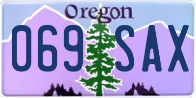 OR license plate 069SAX