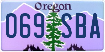 OR license plate 069SBA