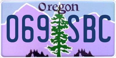 OR license plate 069SBC