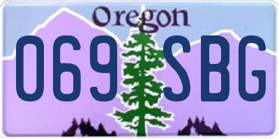 OR license plate 069SBG