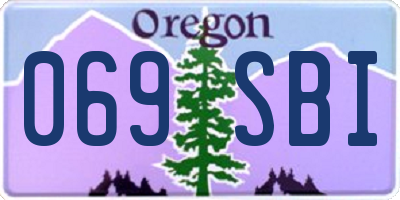 OR license plate 069SBI