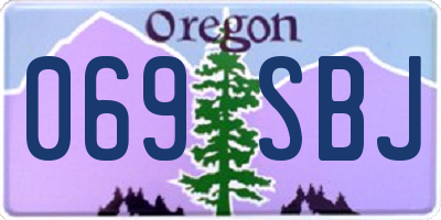 OR license plate 069SBJ