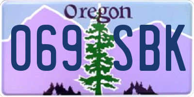 OR license plate 069SBK