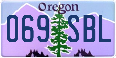 OR license plate 069SBL