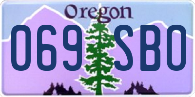 OR license plate 069SBO
