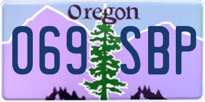 OR license plate 069SBP