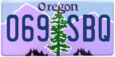 OR license plate 069SBQ