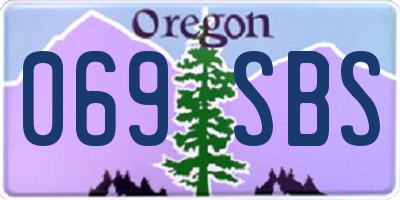 OR license plate 069SBS