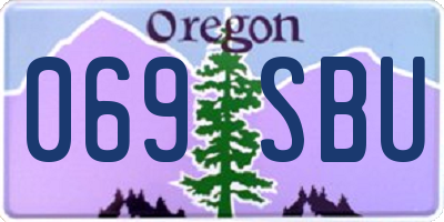 OR license plate 069SBU