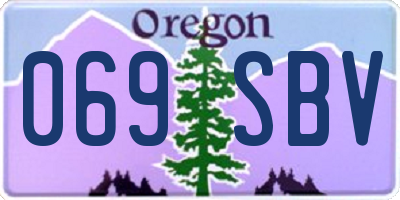 OR license plate 069SBV