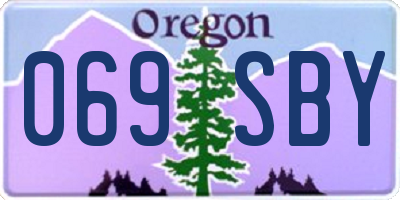 OR license plate 069SBY