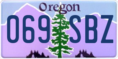 OR license plate 069SBZ