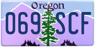 OR license plate 069SCF