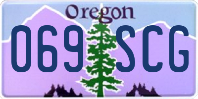 OR license plate 069SCG