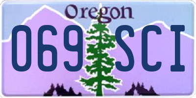 OR license plate 069SCI