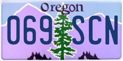 OR license plate 069SCN