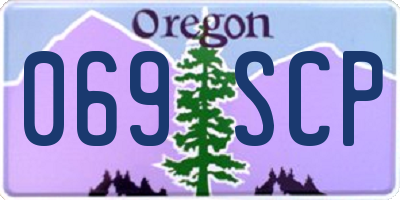 OR license plate 069SCP
