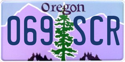 OR license plate 069SCR