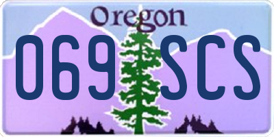 OR license plate 069SCS