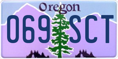 OR license plate 069SCT