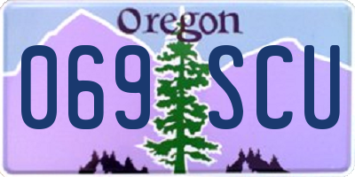 OR license plate 069SCU