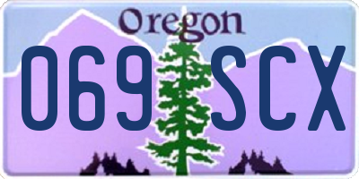 OR license plate 069SCX