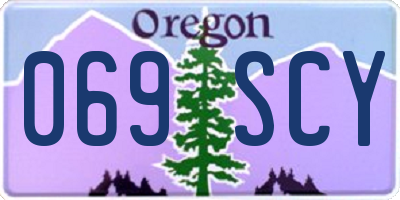 OR license plate 069SCY