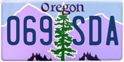 OR license plate 069SDA