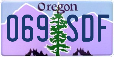 OR license plate 069SDF
