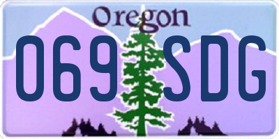 OR license plate 069SDG