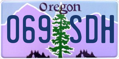 OR license plate 069SDH