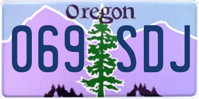 OR license plate 069SDJ