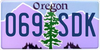 OR license plate 069SDK